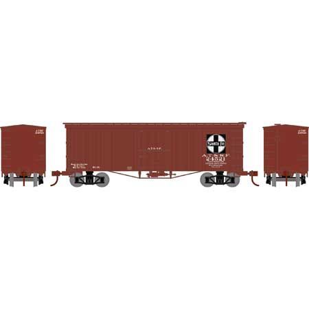 36' Old Time Wood Boxcar Santa FE ATSF 24521 - 01154 : HO