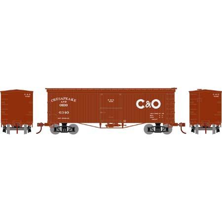 36' Old Time Wood Boxcar Chesapeake & Ohio C&O 6340-01165 : HO