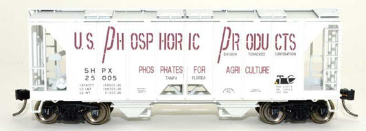 70-Ton 2-Bay Covered Hopper with Open Sides - US Phosphoric Products-42775 : HO