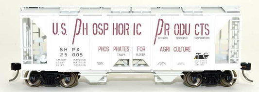 70-Ton 2-Bay Covered Hopper with Open Sides - US Phosphoric Products-42776 : HO