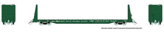 66' Marine Industries Bulkhead Flatcar - British Columbia Railway - 147005A : HO