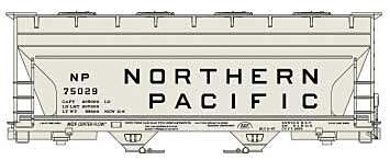 ACF 2-Bay Covered Hopper - Northern Pacific (Kit)-2206 : HO