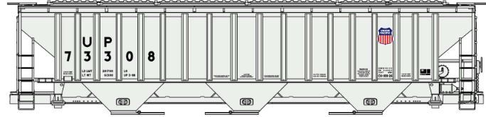 4750 3-Bay Covered Hopper UP 73308 -81381 : HO