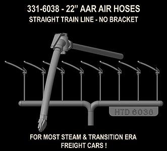 22 Inch AAR Air Hoses wo/Brackets - 6038 : HO