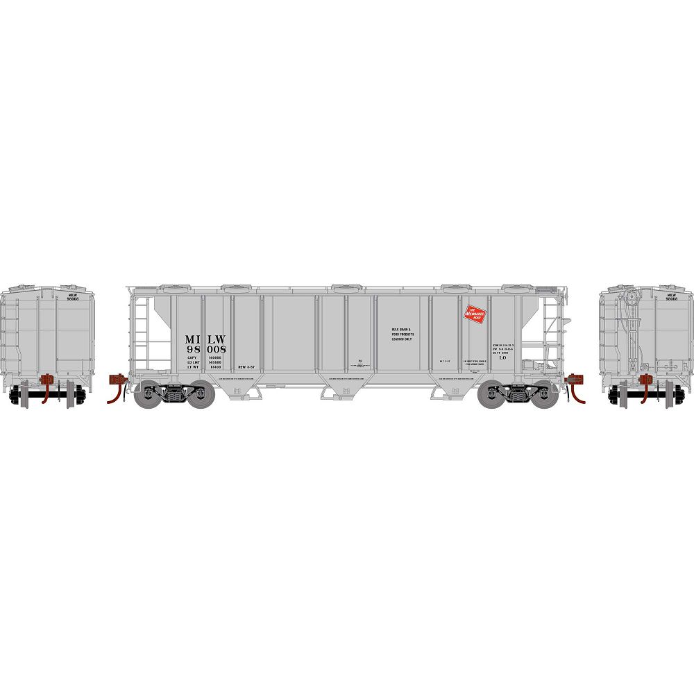 PS-2 2893 3-Bay Covered Hopper, MILW-G73621 : HO