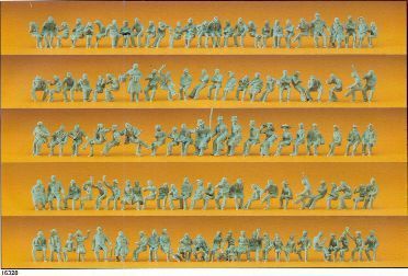 120 Unpainted Seated People - 16328 : HO