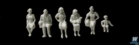 Sitting Figures, Unpainted Pkg (72) - 6051 : HO