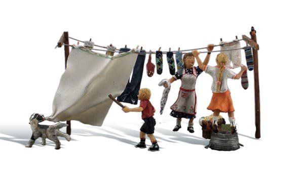 Wash Day Getaway - Scenic Accents pkg (6) - A1936 : HO