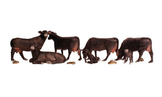 Black Angus Cows - Scenic Accents (1 Set) - A1955 : HO