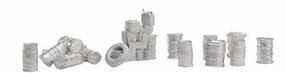 Assorted Exterior Barrels & Clutter Kit - 0207 : HO