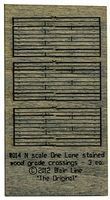 Laser-cut one-lane Stained Wood Grade Crossing - 014 : N