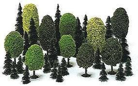 Mixed Forest Trees pkg(30) -- 12 Deciduous, 18 Pine - 6489 : HO