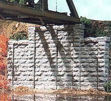 Cut Stone Stepped Wall Abutment - 8400 : HO