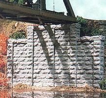 Cut Stone Stepped Abutment Wall - 9800 : N