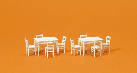 2 Tables & 8 Chairs - White-17217 : HO