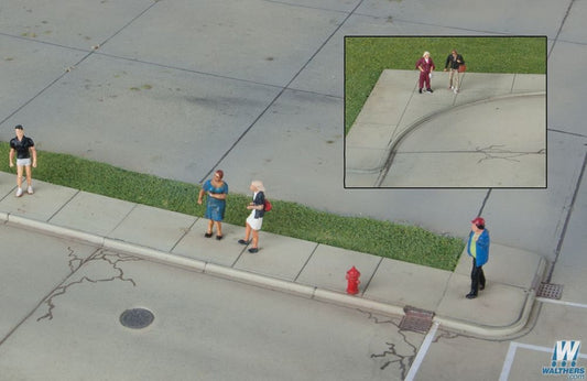 Concrete Curbs, Sidewalks-3187 : HO