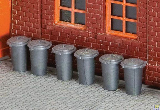 Vintage Garbage Cans/Recycle Cans with Tops - 4125 : HO