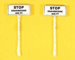 Stop Drawbridge 400 FT Sign Set - 847 : HO