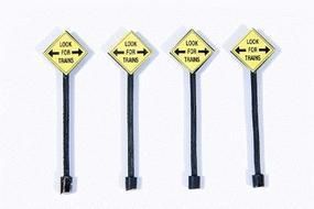 "Look For Trains" Warning Signs - 855 : HO