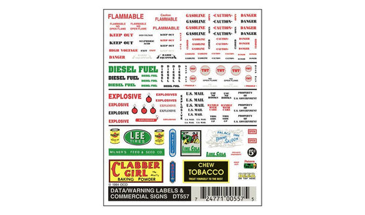 Dry Transfer Signs - Data/Warning Labels & Commercial Signs - DT557 : HO