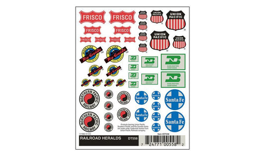 Dry Transfer Signs - Railroad Heralds - DT558 : HO