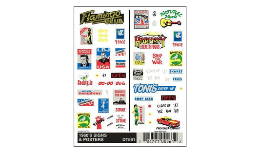 Dry Transfer Signs - 1960s Signs & Posters - DT561 : HO