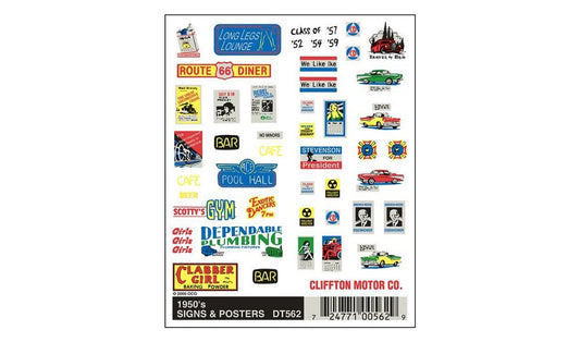 Dry Transfer Signs - 1950s Signs & Posters - DT562 : HO