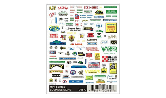 Dry Transfer Decals - Mini-Series Business Signs - DT572 : N