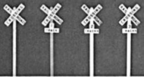 Crossbuck with Decals (4-Each) - 1017 : HO