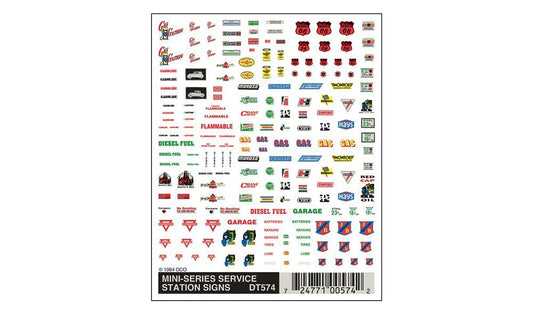 Dry Transfer Decals - Mini-Series Service Station Signs - DT574 : N
