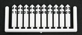 Concrete Mile Post Markers #1 - 50 (black White; Pkg(50) - 8184 : HO