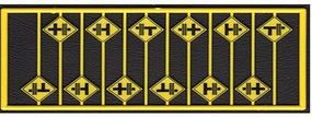 Highway Grade Crossing Sign - 6 different (12pcs) - 8252 : HO