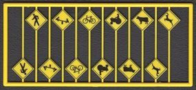 Picture Warning Signs - 6 different (12 pcs) - 8253 : HO