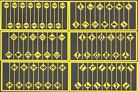 Early Road Sign Assortment (Pre 1954) - 8258 : HO