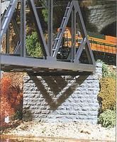 Double Cut Stone Double Track Abutment - 8450 : HO