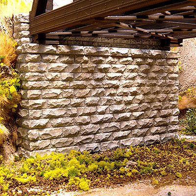 Double-Track Cut Stone Bridge Abutment - 9850 : N