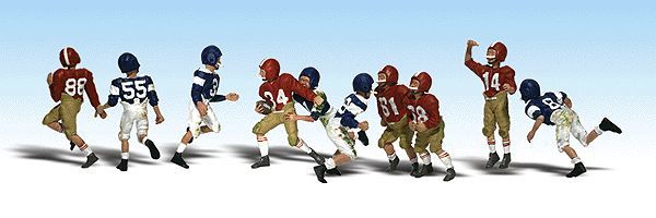 Youth Football Players - Scenic Accents pkg (9) - A1895 : HO