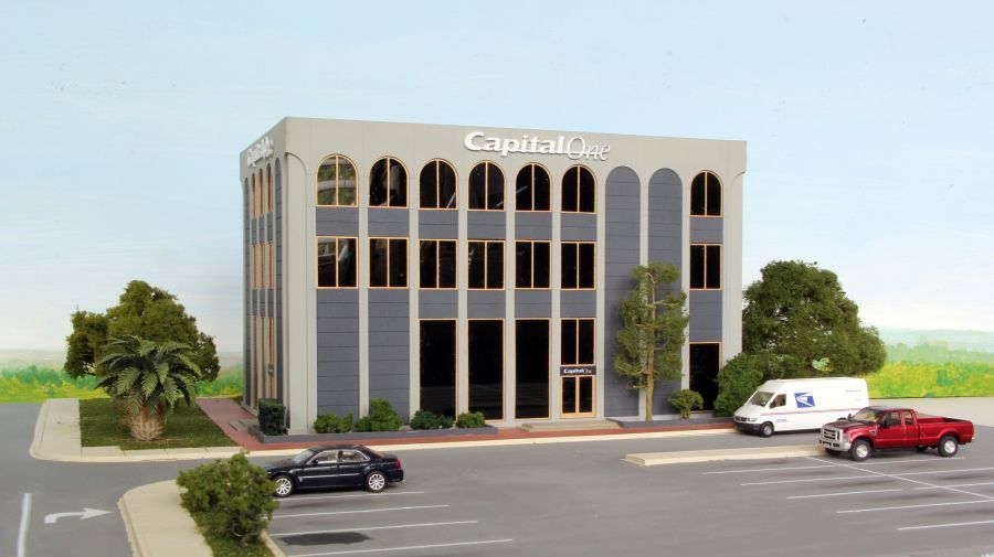 Modern Bank Building (Capital One) Plastic Kit - BK002 : HO