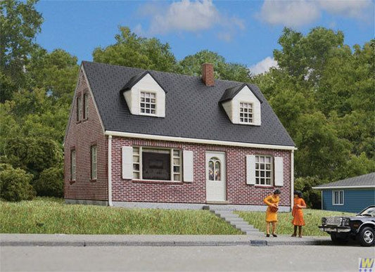 Brick Cape Cod House Kit - 3774 : HO