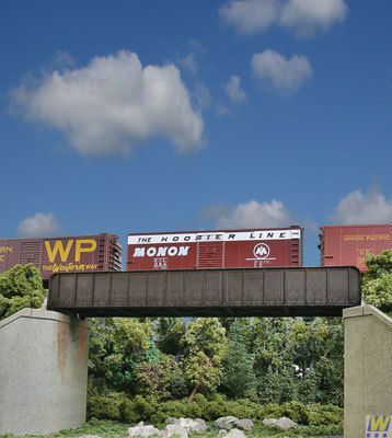70 FT Single-track Railroad Through Girder Bridge -- Kit - 4502 : HO