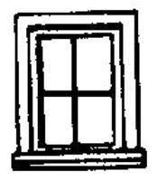20″ x 30″ Outfit Car Window, Single Sash, 4 Light HO/HOn3 pk/8 - 5059 : HO