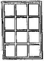 72″ x 102″ Window Single Sash, 12 Light (for masonry buildings) HO/HOn3 - 5077 : HO