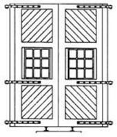 6’6″ x 14’6″ Engine House Doors & Hinges HO/HOn3 Pkg(4) - 5102 : HO