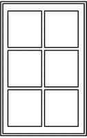 42″ X 72″ 6-Pane Window (for masonry building) Pkg(6) - 5289 : HO