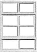 Eight Pane Window (2 Each) - 2104 : HO