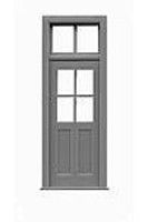 Doors Pkg(6) -- 4-lite W/transom - 8033 : HO