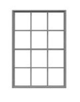 12 Pane Masonry Windows 72"W X 102"H - 8051 : HO