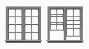 4/4 Double Unit Window 60"W x 62"H with Glazing & Shades - 8070 : HO