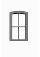 2/2 Double Hung Arch Top 30"W x 60"H Window - 8072 : HO