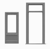 Door & Frame/Transom 36"W x 80"H With Glazing - 8116 : HO